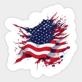 Patriotic shirt Made In USA Sticker
